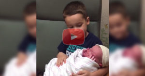 Big Brother's Reaction to Meeting Baby Brother for the First Time